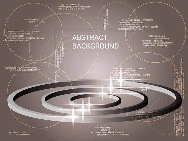 Cercles volume scintillement sur fond. — Image vectorielle