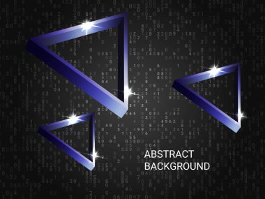 Arka planda üçgen hacmi parıltısı.