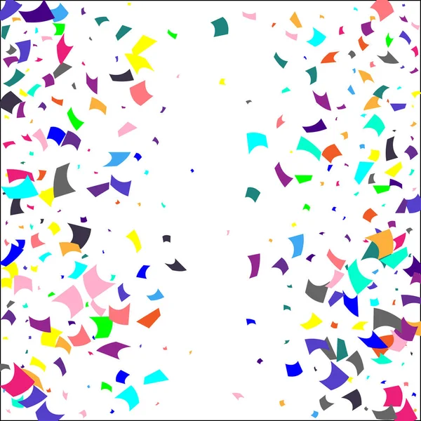 Colorful confetti on white background. — Stock Vector