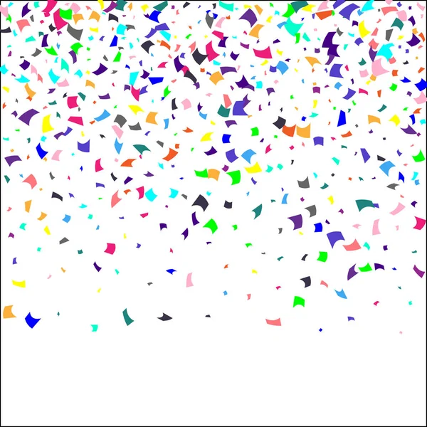 Confeti colorido sobre fondo blanco. — Vector de stock