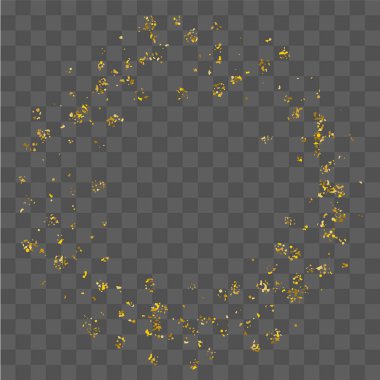 Altın parıltılı konfeti. 