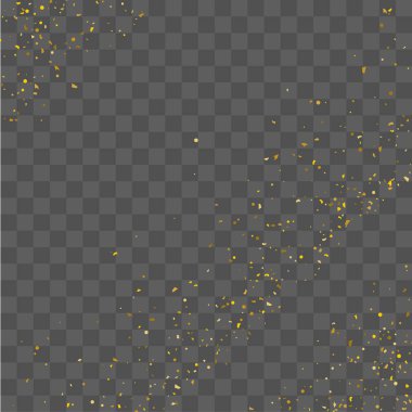 Altın parıltılı konfeti. 