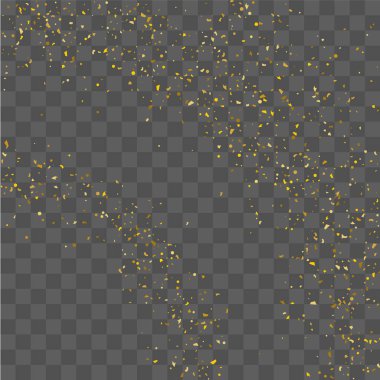 Altın parıltılı konfeti. 