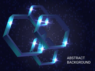 Arka planda çokgen hacmi parlaklığı.