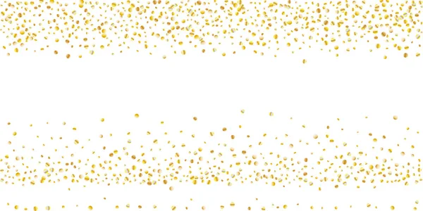 Golden glitter confetti — Stock Vector