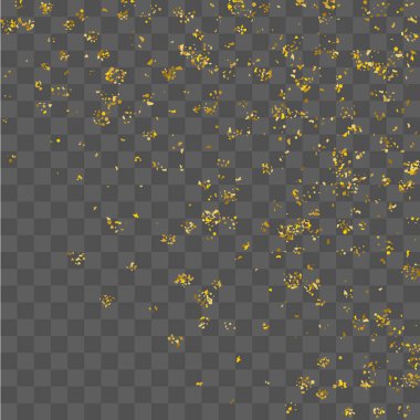 Altın parıltılı konfeti. 