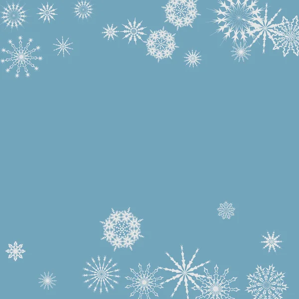 Año Nuevo vector de fondo con la caída de copos de nieve — Archivo Imágenes Vectoriales