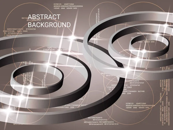 Cercles métal scintillement sur fond . — Image vectorielle