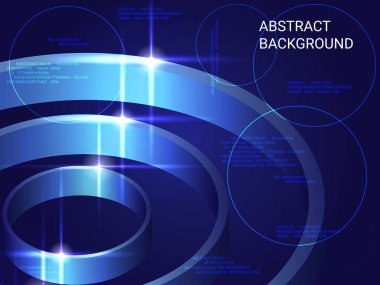 Arka planda çember hacmi parıltısı.