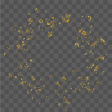 Altın parıltılı konfeti. 