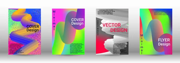 Cobertura vetorial mínima. Conjunto de capas abstratas. — Vetor de Stock