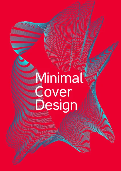Design di copertina con linee astratte . — Vettoriale Stock