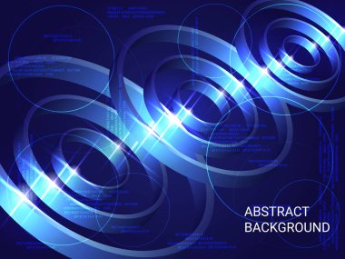 Metal halkalar ışıltı arka planda.