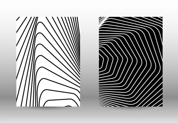 Set of abstract patterns with distorted lines. — Stock Vector