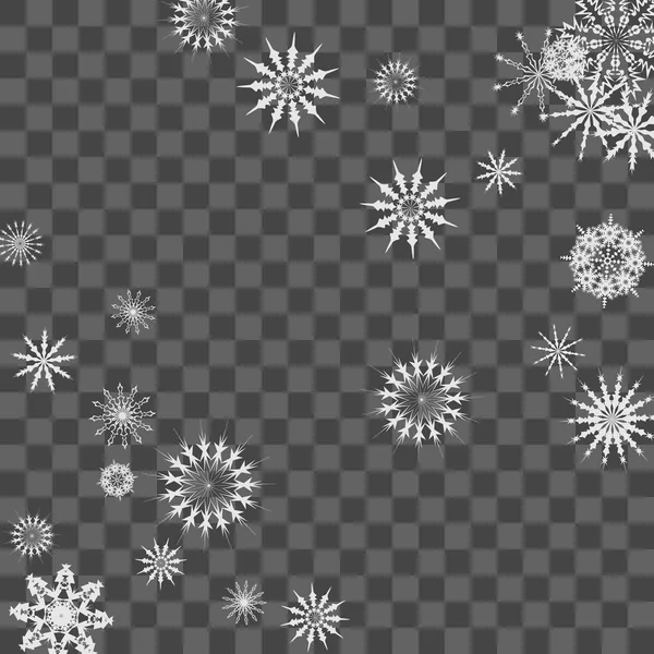 Neujahr Hintergrund Vektor mit fallenden Schneeflocken — Stockvektor