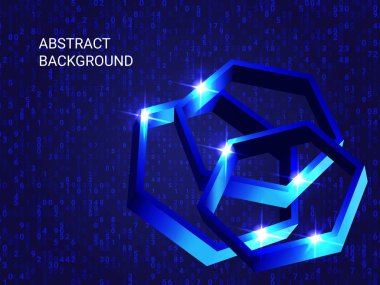 Arka planda çokgen hacmi parlaklığı.