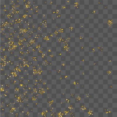 Altın parıltılı konfeti. 