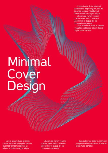Cover-Design mit abstrakten Linien. — Stockvektor