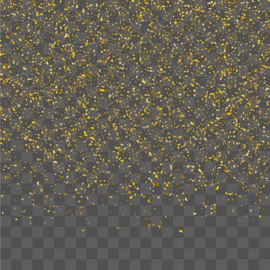 Altın parıltılı konfeti. 