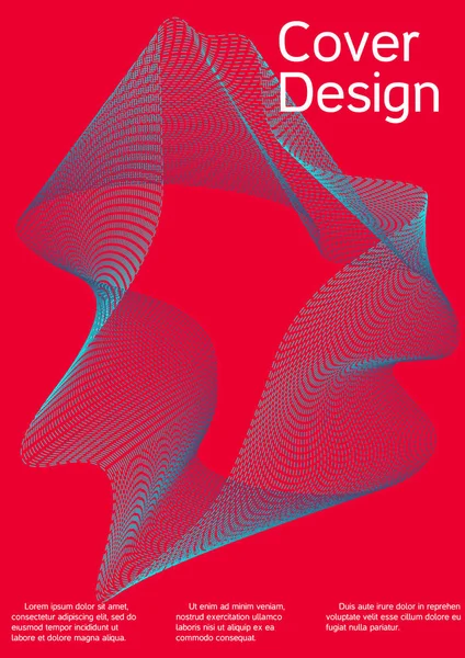 Diseño de portada con líneas abstractas . — Vector de stock