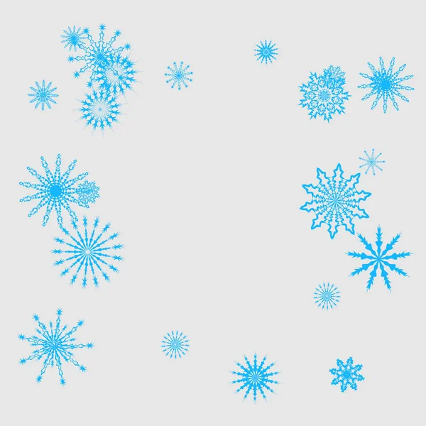 New Year background vector with falling snowflakes — Stock Vector