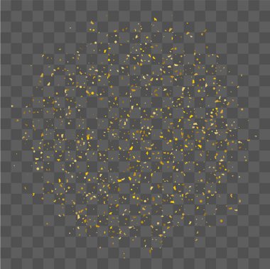 Altın parıltılı konfeti. 