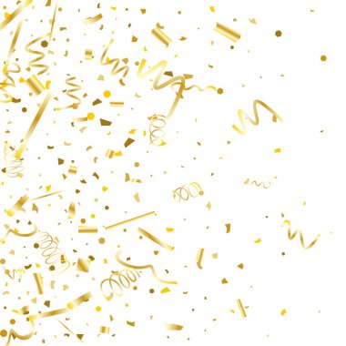 Altın konfeti. Altın doku glitter.