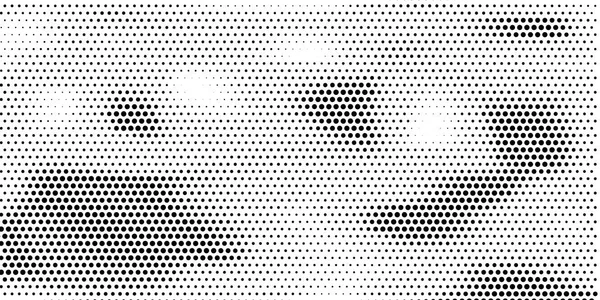 Grange halftone texture of black and white dots. — Stock Vector