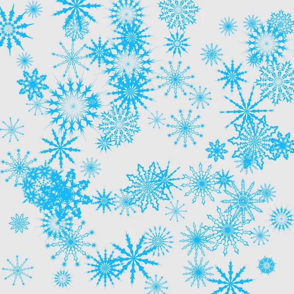 New Year background vector with falling snowflakes — Stock Vector