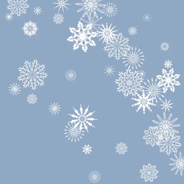 Año Nuevo vector de fondo con la caída de copos de nieve — Vector de stock