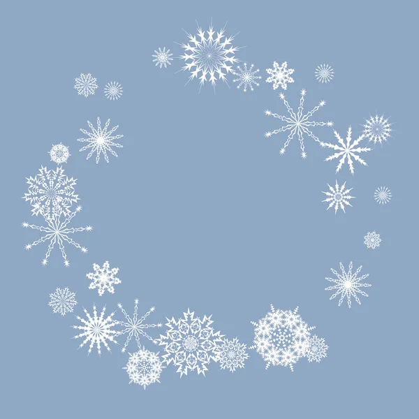 Düşen kar taneleri ile yeni yıl arka plan vektör — Stok Vektör