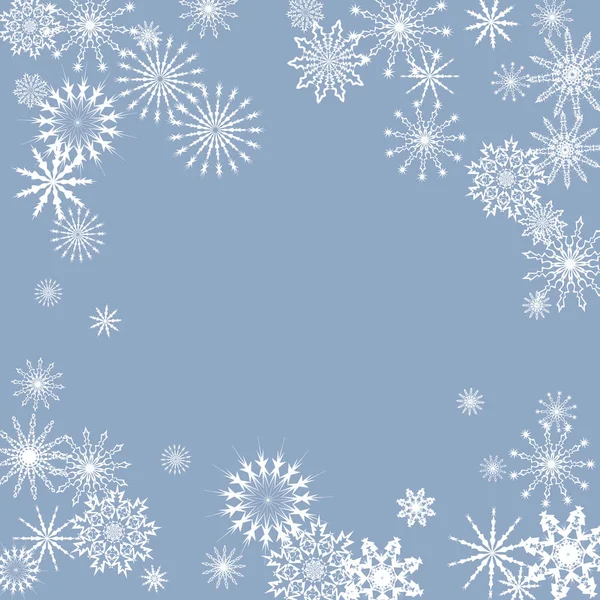 Año Nuevo vector de fondo con la caída de copos de nieve — Archivo Imágenes Vectoriales