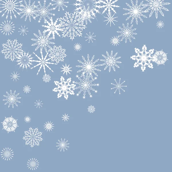 Año Nuevo vector de fondo con la caída de copos de nieve — Vector de stock