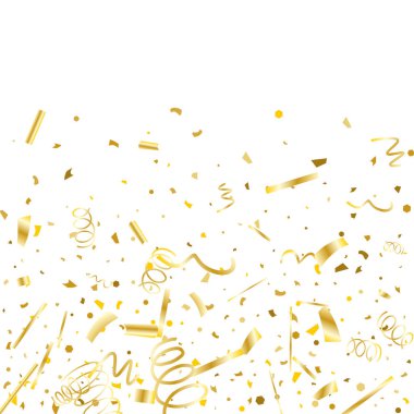 Altın konfeti. Altın doku glitter.