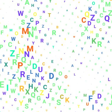 Harflerle Soyut doku.