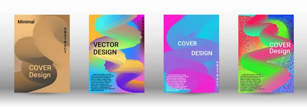 Minimum vector coverage. Set of abstract covers. — Stock Vector