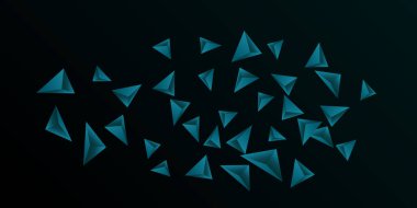 Üçgen arka plan. Üçgen piramitlerin soyut bileşimi.