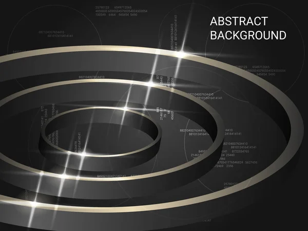 Cercles volume scintillement sur fond. — Image vectorielle