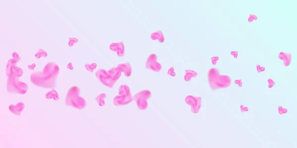 Harten van confetti voor Valentijnsdag — Stockvector