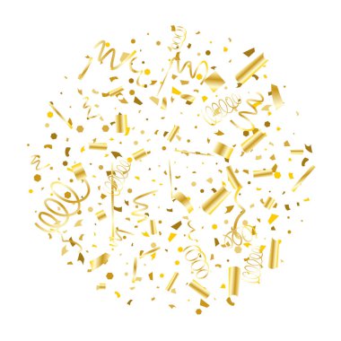 Altın konfeti. Altın doku glitter.