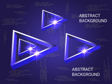 Arka planda üçgen metal parıldıyor.