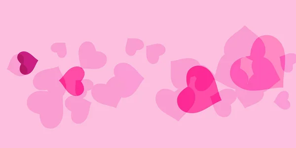 Confeti corazón rosa — Vector de stock