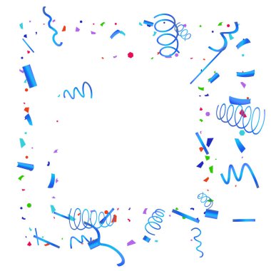 Beyaz arkaplanda renkli konfeti.