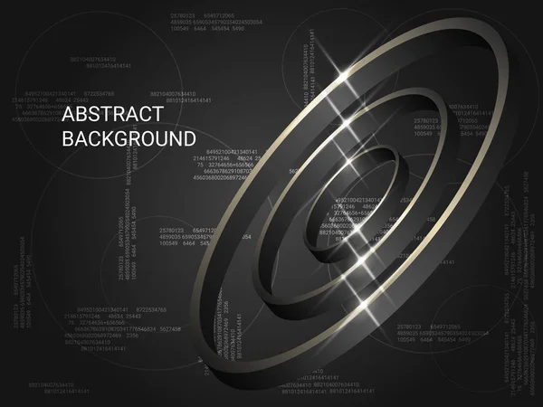 Cercles métalliques scintillent sur le fond . — Image vectorielle