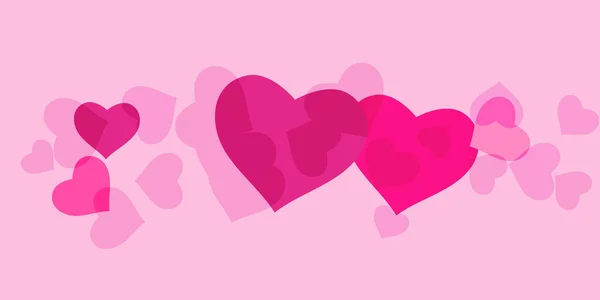 Pink heart confetti — Stock Vector