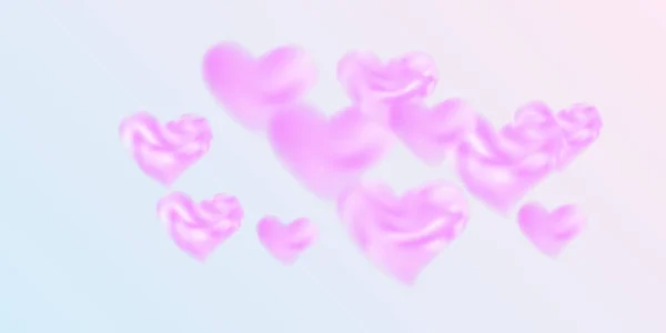 Corazones de confeti para el día de San Valentín — Vector de stock