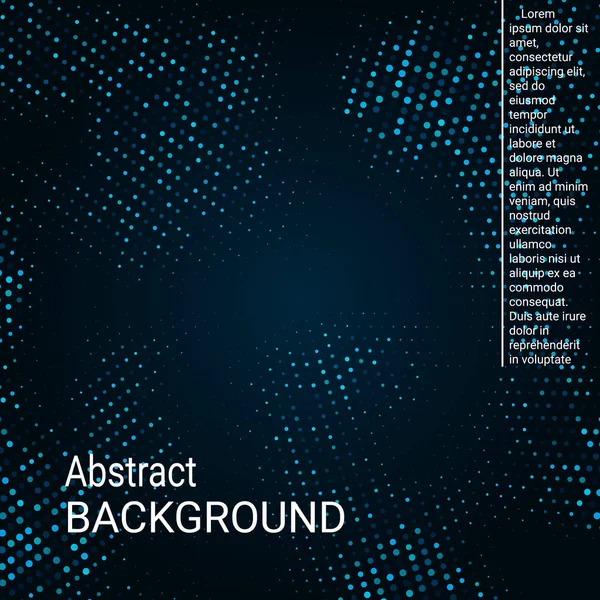 Soyut neon yarım tonlu noktalar. Yarım ton noktalar deseni. Web sitesi, kapak, poster, kitapçık için mavi asgari özet arkaplan.