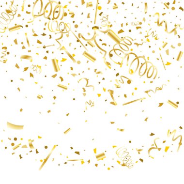 Altın konfeti. Altın doku glitter.