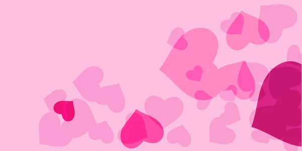 Confeti corazón rosa — Vector de stock