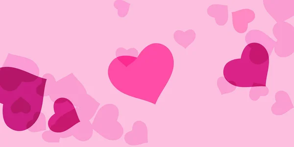 Κομφετί καρδιά ροζ — Διανυσματικό Αρχείο